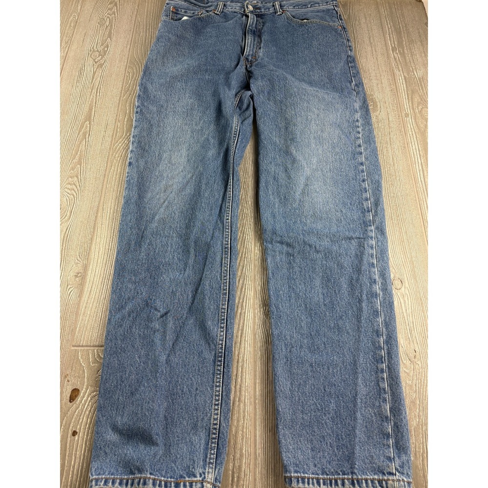 Levi 550 Jeans Mens 38x35 Blue Denim Medium Wash Relaxed Fit Vintage